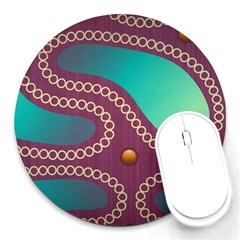 Background Pattern Non Seamless Round Mousepads by Pakrebo