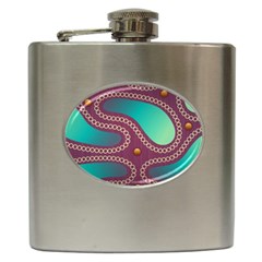 Background Pattern Non Seamless Hip Flask (6 Oz) by Pakrebo