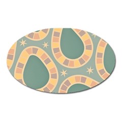 Background Pattern Non Seamless Oval Magnet by Pakrebo