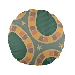 Background Pattern Non Seamless Standard 15  Premium Flano Round Cushions by Pakrebo