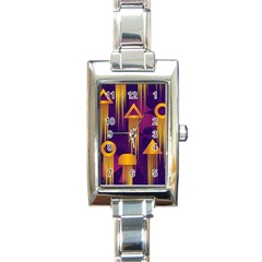 Background Pattern Non Seamless Rectangle Italian Charm Watch by Pakrebo