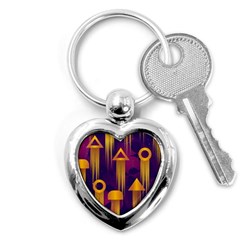 Background Pattern Non Seamless Key Chain (heart) by Pakrebo