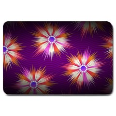 Floral Non Seamless Pattern Purple Large Doormat  by Pakrebo