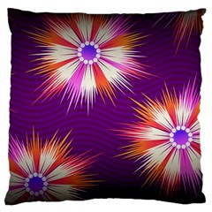 Floral Non Seamless Pattern Purple Large Cushion Case (two Sides) by Pakrebo