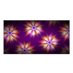 Floral Non Seamless Pattern Purple Satin Shawl by Pakrebo