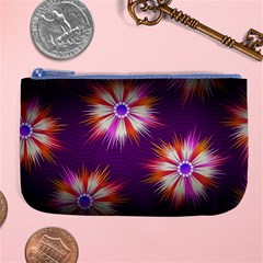 Floral Non Seamless Pattern Purple Large Coin Purse by Pakrebo