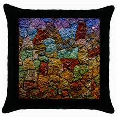 Texture Stone Structure Pattern Throw Pillow Case (black) by Pakrebo