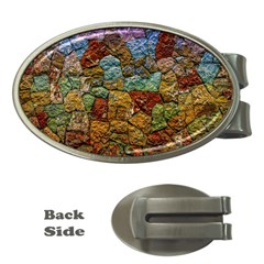 Texture Stone Structure Pattern Money Clips (oval) 