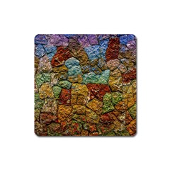 Texture Stone Structure Pattern Square Magnet by Pakrebo