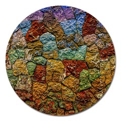 Texture Stone Structure Pattern Magnet 5  (round) by Pakrebo