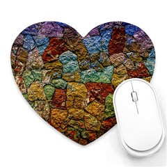 Texture Stone Structure Pattern Heart Mousepads by Pakrebo