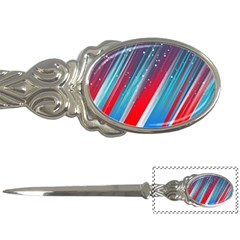 Abstract Red White Blue Feathery Letter Opener by Pakrebo