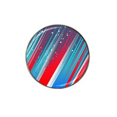 Abstract Red White Blue Feathery Hat Clip Ball Marker (4 Pack)