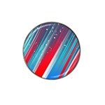 Abstract Red White Blue Feathery Hat Clip Ball Marker (10 pack) Front