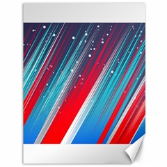 Abstract Red White Blue Feathery Canvas 36  X 48  by Pakrebo