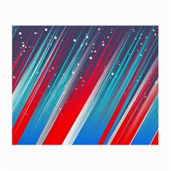 Abstract Red White Blue Feathery Small Glasses Cloth (2 Sides)