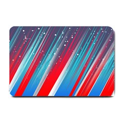 Abstract Red White Blue Feathery Small Doormat 