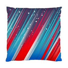 Abstract Red White Blue Feathery Standard Cushion Case (two Sides) by Pakrebo