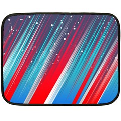 Abstract Red White Blue Feathery Fleece Blanket (mini) by Pakrebo