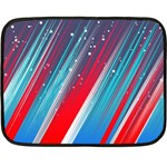 Abstract Red White Blue Feathery Fleece Blanket (Mini) 35 x27  Blanket