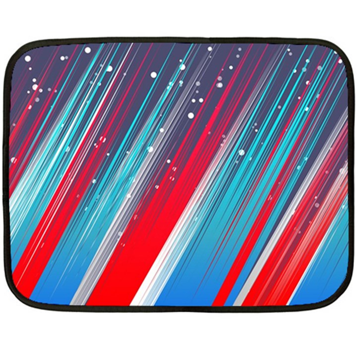 Abstract Red White Blue Feathery Fleece Blanket (Mini)