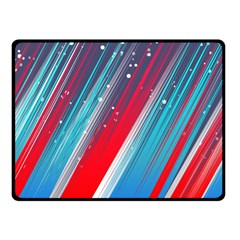 Abstract Red White Blue Feathery Fleece Blanket (small)