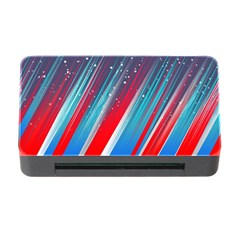 Abstract Red White Blue Feathery Memory Card Reader With Cf