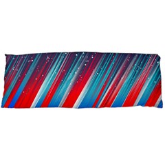 Abstract Red White Blue Feathery Body Pillow Case (dakimakura) by Pakrebo