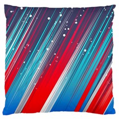 Abstract Red White Blue Feathery Standard Flano Cushion Case (two Sides) by Pakrebo