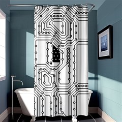 New Technology Shower Curtain 36  X 72  (stall)  by WensdaiAmbrose