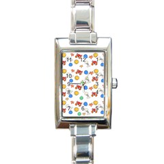 Crabs Pattern Rectangle Italian Charm Watch by Valentinaart