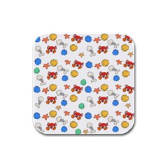 Crabs Pattern Rubber Square Coaster (4 Pack)  by Valentinaart