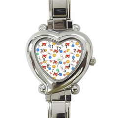 Crabs Pattern Heart Italian Charm Watch by Valentinaart