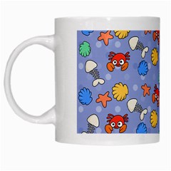 Crabs Pattern White Mugs