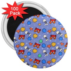 Crabs Pattern 3  Magnets (100 Pack) by Valentinaart