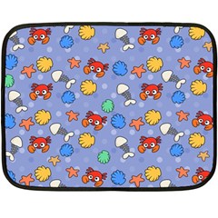 Crabs Pattern Double Sided Fleece Blanket (mini)  by Valentinaart