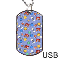 Crabs Pattern Dog Tag Usb Flash (two Sides) by Valentinaart