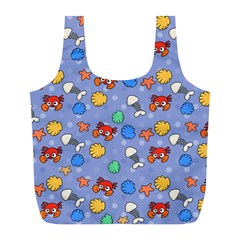 Crabs Pattern Full Print Recycle Bag (l) by Valentinaart