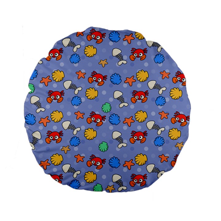 Crabs Pattern Standard 15  Premium Flano Round Cushions