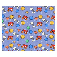 Crabs Pattern Double Sided Flano Blanket (small)  by Valentinaart