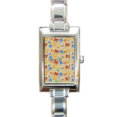 Crabs Pattern Rectangle Italian Charm Watch by Valentinaart