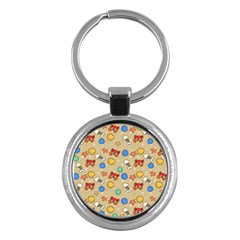 Crabs Pattern Key Chain (round) by Valentinaart