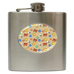 Crabs Pattern Hip Flask (6 Oz)