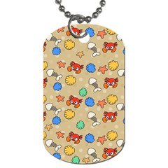 Crabs Pattern Dog Tag (two Sides) by Valentinaart