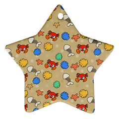 Crabs Pattern Star Ornament (two Sides)