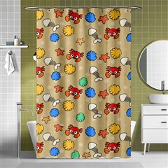 Crabs Pattern Shower Curtain 48  X 72  (small)  by Valentinaart