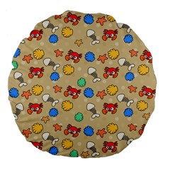 Crabs Pattern Large 18  Premium Flano Round Cushions