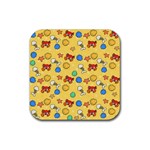 Crabs Pattern Rubber Coaster (Square)  Front