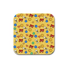 Crabs Pattern Rubber Square Coaster (4 Pack)  by Valentinaart