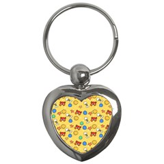 Crabs Pattern Key Chain (heart) by Valentinaart